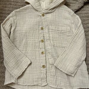 Zara Cream Button Down Kids Shirt